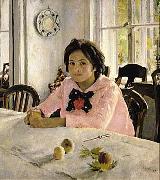 Valentin Serov The girl with peaches  was the painting that inaugurated Russian Impressionism. china oil painting artist